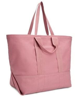Tommy Hilfiger Sac Cabas En Toile À Logo Ton Sur Ton - Rose