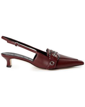 Aeyde Sling-back unies en cuir - Marron