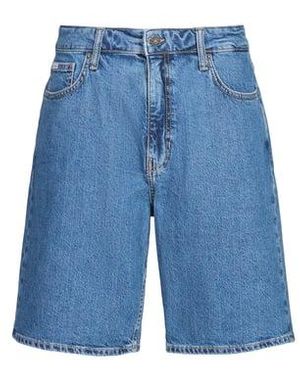 Guess Short En Jean Droit - Bleu