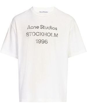 Acne Studios T-shirt en coton et chanvre - Blanc