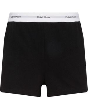 Calvin Klein Short uni en coton - Noir