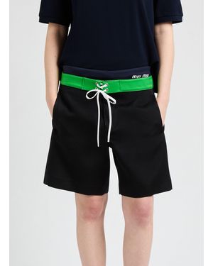 Miu Miu Bermuda en satin - Noir
