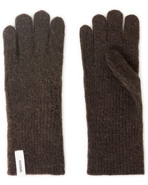 Samsøe & Samsøe Gants en laine mélangée - Noir