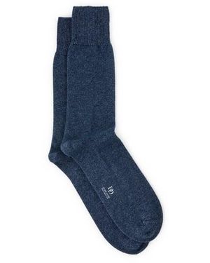 Doré Doré Chausettes Mi-Hautes En Laine Et Cachemire - Bleu