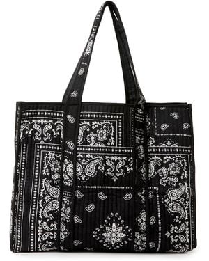 AU PRINTEMPS PARIS Sac cabas à motif jacquard - Noir