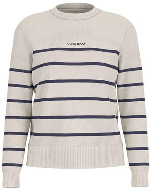 Guess Pull à rayures - Blanc