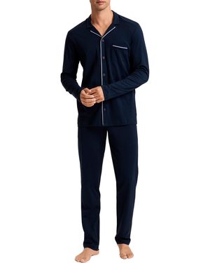Hanro Ensemble de pyjama en coton - Bleu