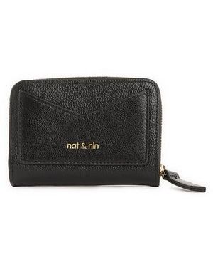 Nat & Nin Porte-Monnaie Pia En Cuir - Noir