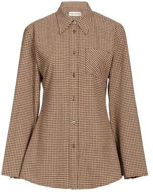 Our Legacy Chemise Col Classique À Carreaux - Marron