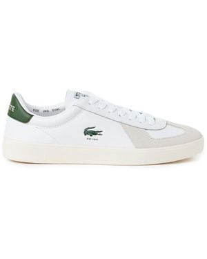 Lacoste Baskets en cuir et coton mélangés - Blanc