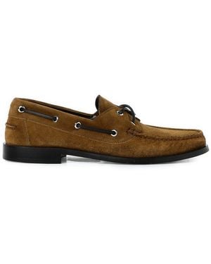 Aeyde Mocassins à lacets en cuir Cassy - Marron