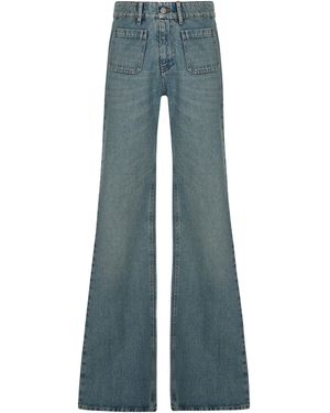 Miu Miu Jean flare en denim délavé - Bleu