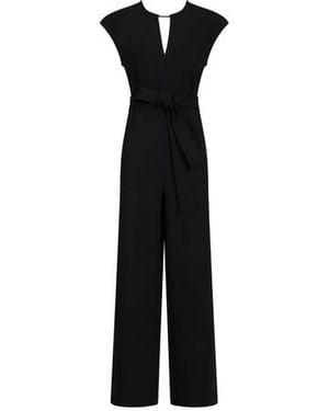Calvin Klein Combinaison Longue À Col En V - Noir