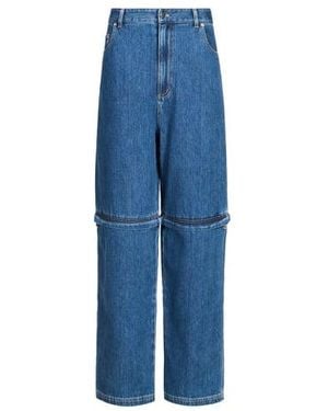 Tibi Jeans Sous Genou Amovible En Coton - Bleu