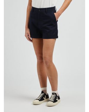 Dockers Short coton et lin - Bleu
