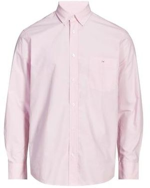 Eden Park Chemise Col Américain À Carreaux En Coton - Rose