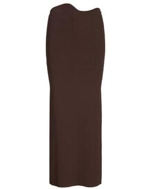 Christopher Esber Jupe Midi Maparadita Côtelée - Marron