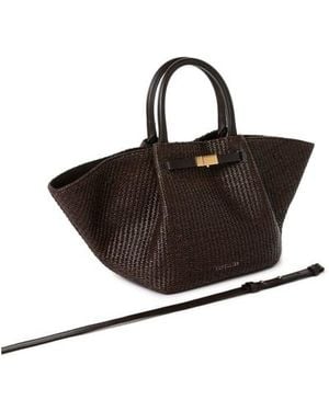 DeMellier Sac À Main Midi New York En Raphia - Noir