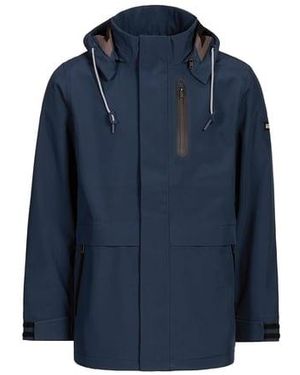 Aigle Parka Doublée Polaire Avec Capuche Amovible - Bleu