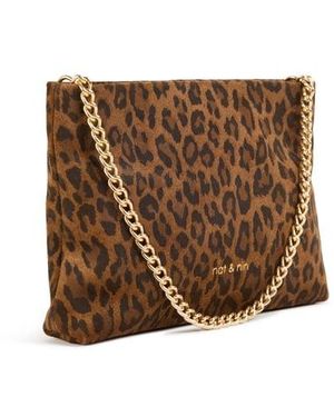 Nat & Nin Pochette Molly En Cuir - Marron