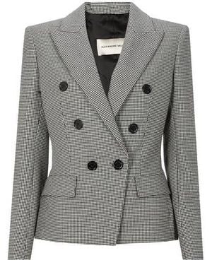 Alexandre Vauthier Veste Blazer À Carreaux - Gris
