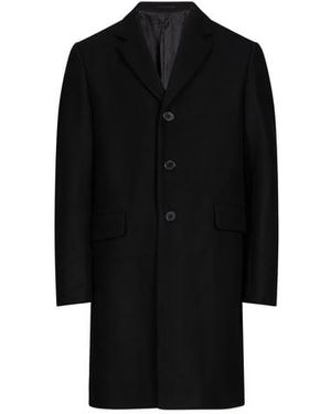 AU PRINTEMPS PARIS Manteau Col Tailleur En Laine Et Cachemire Mélangés - Noir
