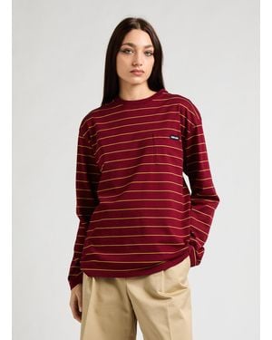 Miu Miu T-shirt en coton - Rouge