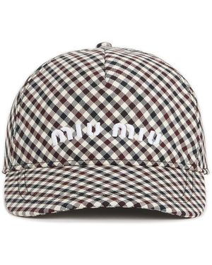 Miu Miu Casquette en laine - Gris