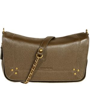 Jérôme Dreyfuss Sac à bandoulière Bobi S en cuir de buffle - Gris