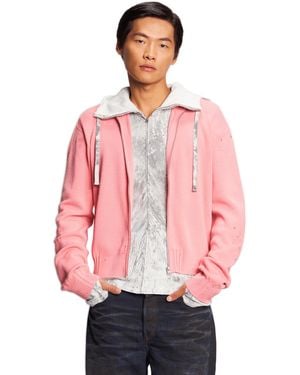 Acne Studios Gilet zippé en laine mélangée - Rose