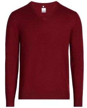 AU PRINTEMPS PARIS Pull Col V En Cachemire - Rouge