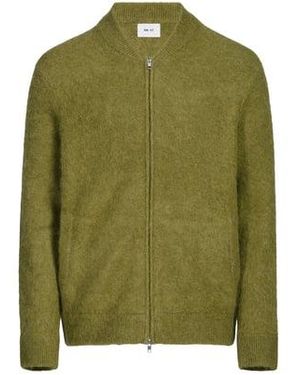 NN07 Blouson Aviateur En Alpaga Mélangée - Vert