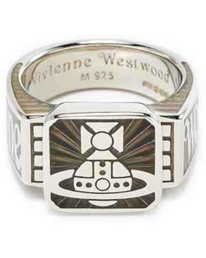 Vivienne Westwood Bague Alma en argent - Blanc