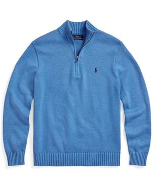 Polo Ralph Lauren Pull à col zippé - Bleu