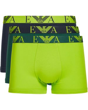 Emporio Armani Lot de 3 boxers - Vert
