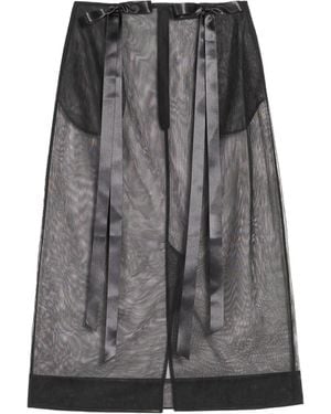 Simone Rocha Jupe crayon à ruban - Gris
