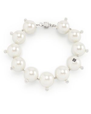 Givenchy Collier 4G Pearl en laiton | Blanc