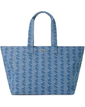 Lacoste Sac cabas en denim - Bleu