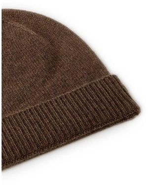 AU PRINTEMPS PARIS Bonnet Côtelé En Cachemire - Marron