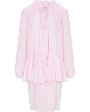 ESTER MANAS Robe midi en coton - Blanc