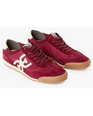 Sam Edelman Baskets En Cuir Mélangé - Rouge