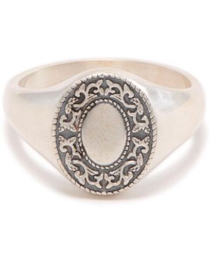 Serge Denimes Bague Silver Saloon - Blanc