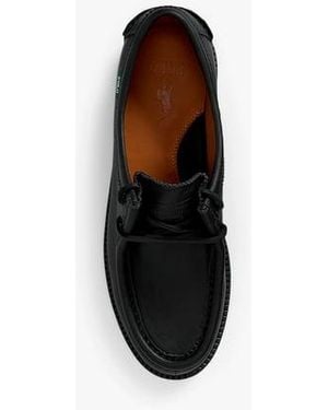 Polo Ralph Lauren Chaussures Jett Anti-Dérapantes En Cuir - Noir