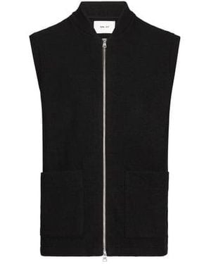 NN07 Gilet Sans Manches En Laine Mérinos - Noir
