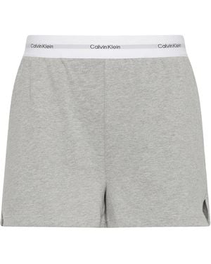 Calvin Klein Short uni en coton - Gris