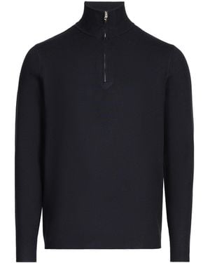 Samsøe & Samsøe Pull droit à col montant - Bleu