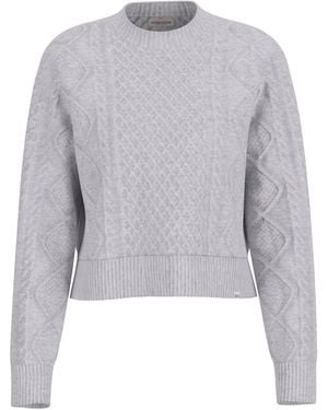 Guess Pull droit en coton mélangé - Gris