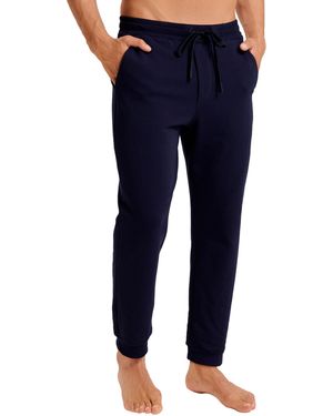 Hanro Pantalon de pyjama en coton - Bleu
