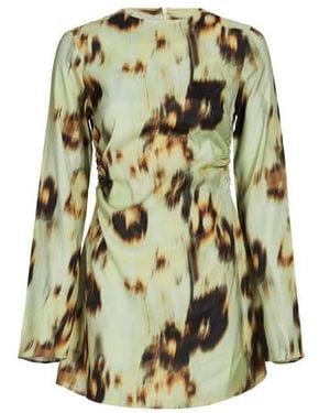 TOPSHOP Robe Courte Tsjill Imprimée - Gris