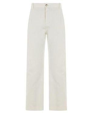 Esprit Pantalon En Lin Et Coton - Blanc